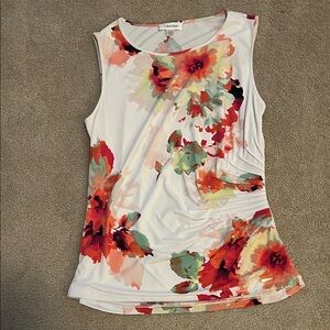 Calvin Klein Women's Floral Sleeveless Top- size Medium, EUC *like new*